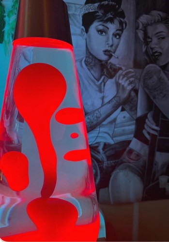 Mathmos astro red clear lava - astro,